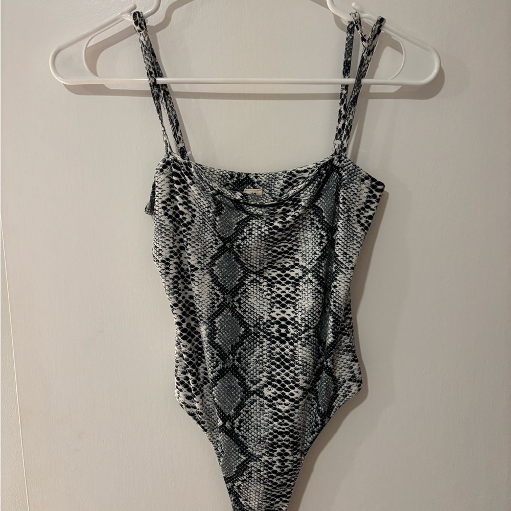 Snakeskin cami bodysuit